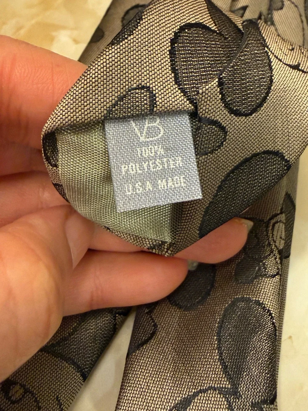 Disney Brown and Black Mickey Mouse Jacquard Tie